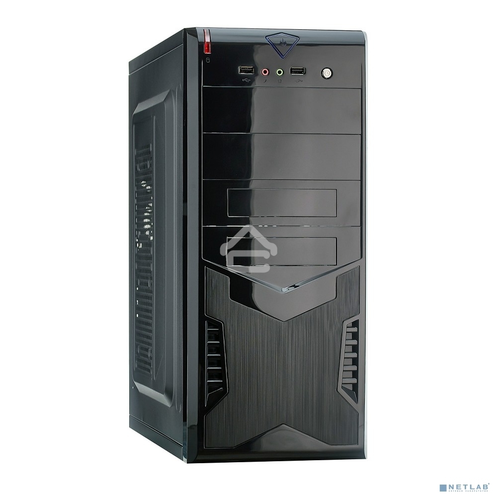 Компьютерный корпус Miditower Exegate EX280386RUS CP-604 Black, ATX, <CP350W, 80mm>, 2*USB, Audio