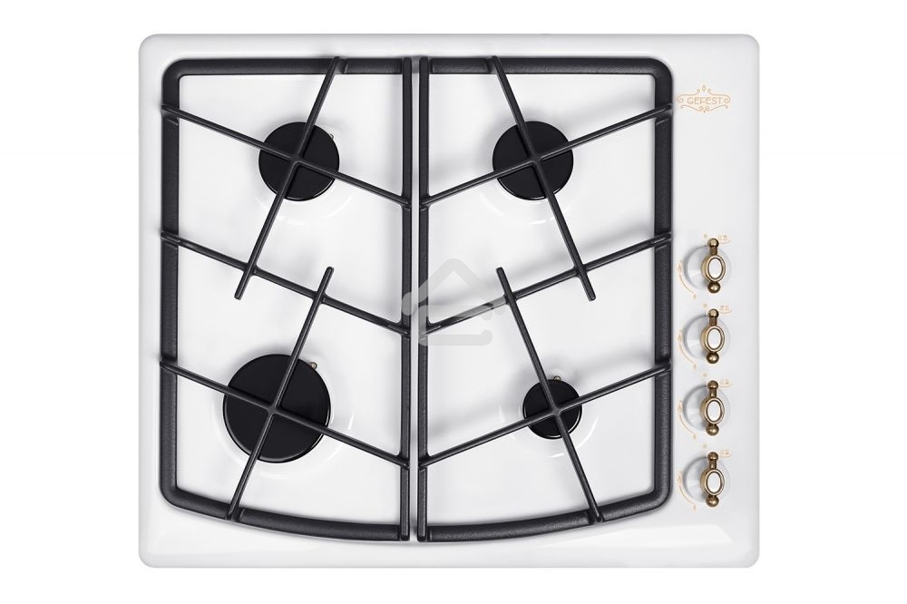 Газовая варочная панель Gefest СН 1211 К82/4 газовые конфорки переключатели поворотные электроподжиг независимая установка габариты (ШхГ) 59x51 см