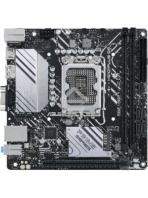 Материнская плата ASUS PRIME H610I-PLUS D4-CSM, LGA 1700, Intel H610, 2xDDR4, 4xSATA, 1xM.2 PCIe 3.0 x4, 1xPCIe 4.0 x16, 1xHDMI, 1xDP, 1xVGA, 2xUSB-A 3.2 Gen 1, 2xUSB-A 2.0, 1x 1Gb LAN, 3x3.5 мм, 7.1, Mini-ITX