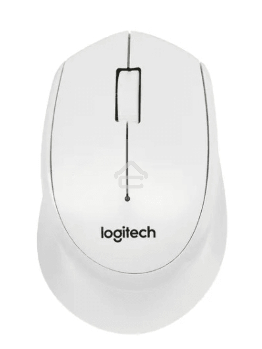 Мышь беспроводная Logitech M330 SILENT PLUS белый, 1000 dpi, радиоканал, USB, кнопки - 3
