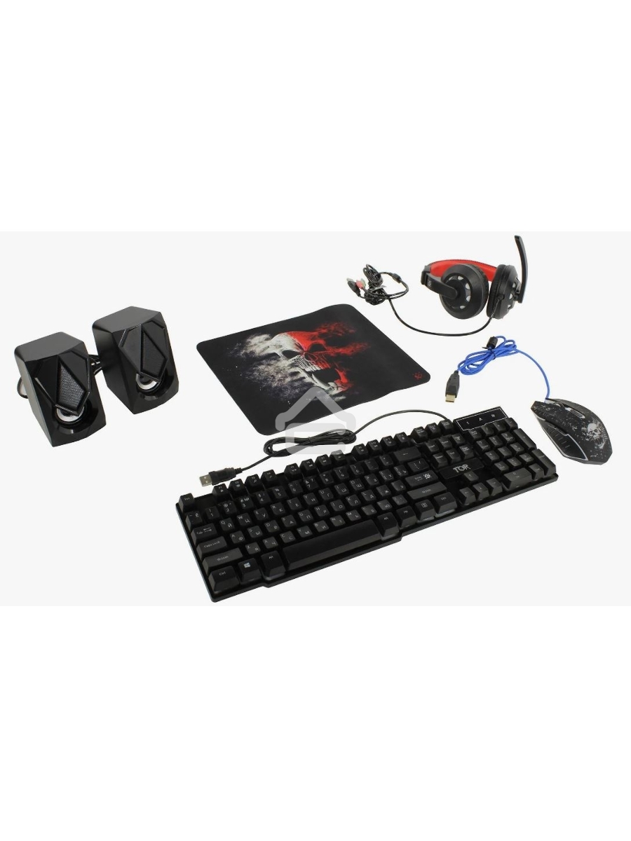 Игровой набор Defender Tor MHP-127 мышь+клав.+гарн.+ков.+колонка