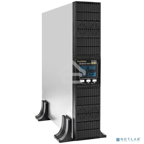 Источник бесперебойного питания On-line ExeGate PowerExpert ULS-1000.LCD.AVR.1SH.2C13.USB.RS232.SNMP.2U <1000VA/1000W, On-Line, PF=1, LCD, 1*Schuko+2*C13, RS232, USB, SNMP-slot, Rackmount 2U/Tower, металлический корпус, Black>