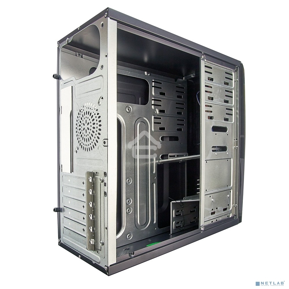 Компьютерный корпус Miditower Exegate EX280386RUS CP-604 Black, ATX, <CP350W, 80mm>, 2*USB, Audio