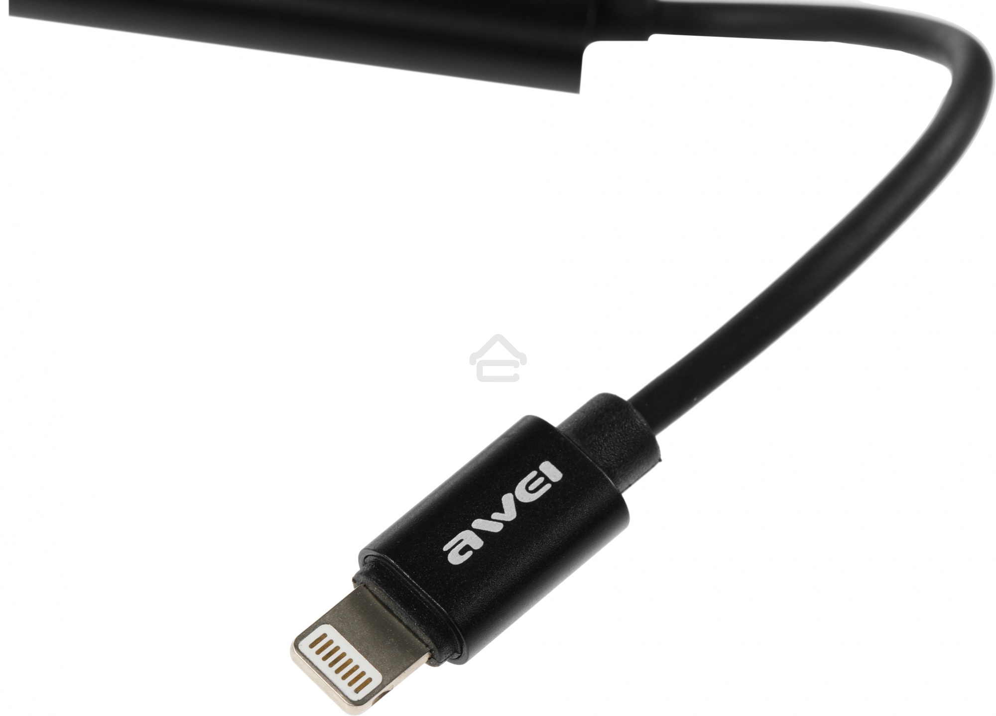 Переходник аудио Premier AWEI lightning/Jack 3.5 (f) 0.1м. черный