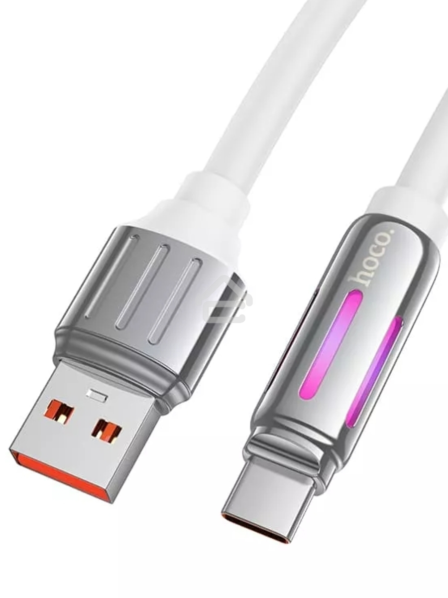 Кабель USB HOCO U136 Prize, USB - Type-C, 5А, 1.2м, белый