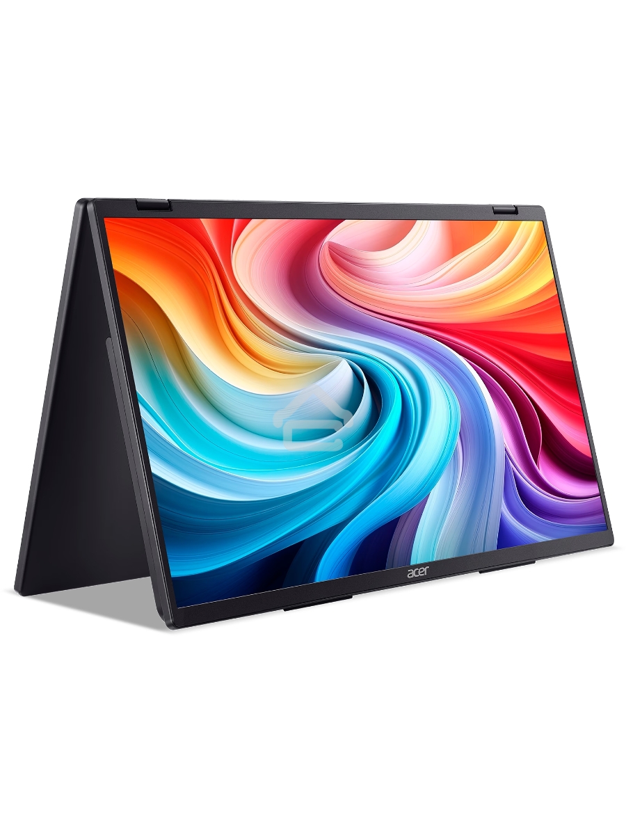 Монитор Acer PD193QEbmiuux 18,5'', Double Portable monitor, UltraThin Black, 16:9, IPS, 1920x1080, 4ms, 250cd, 100Hz, 1xHDMI + 2xType-C(15W) + SPK + Audio Out, Speakers 2Wx2, sync: FreeSync, Vesa:100x100