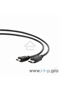 Кабель DisplayPort-HDMI Gembird/Cablexpert  3м, 20M/19M, черный, экран, пакет(CC-DP-HDMI-3M)