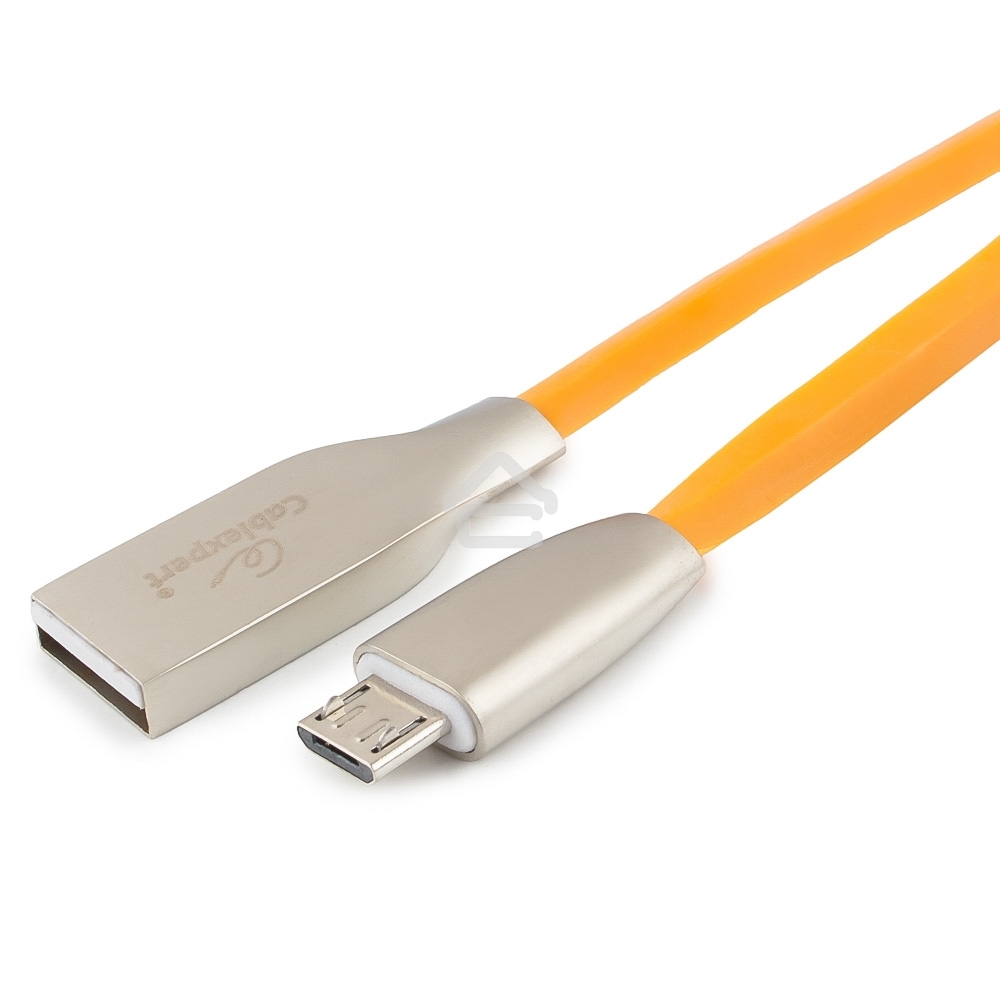 Кабель USB2.0 Cablexpert CC-G-mUSB01O-1M, AM/microB, серия Gold, длина 1м, оранжевый, блистер
