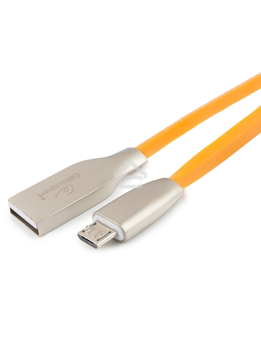 Кабель USB 2.0 Cablexpert CC-G-mUSB01O-1M, AM/microB, серия Gold, длина 1м, оранжевый, блистер