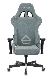 Кресло игровое Бюрократ VIKING KNIGHT LT28 FABRIC серо-голубой крестовина металл/пластик