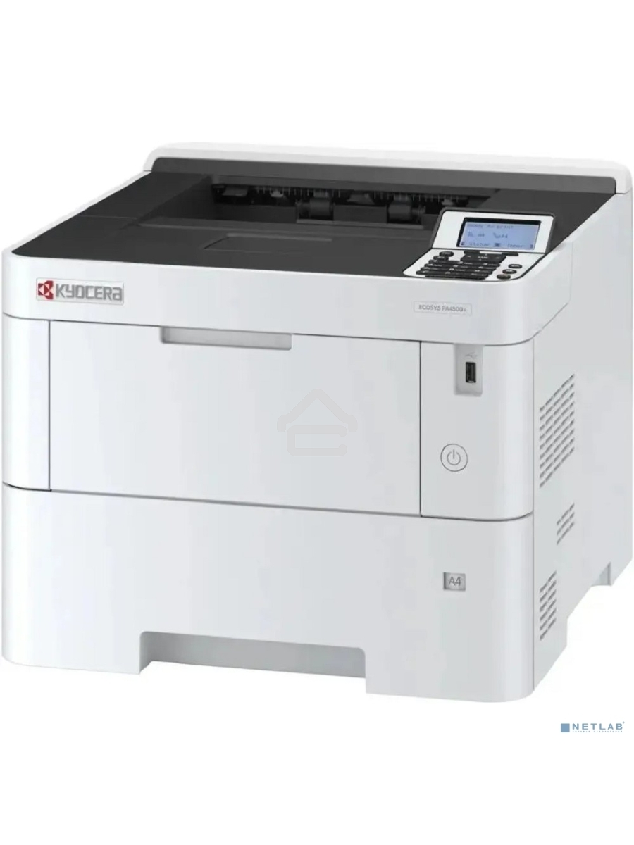 Принтер лазерный Kyocera Ecosys PA4500x (110C0Y3NL0), A4, ч/б, печ. до 45 стр/мин., 1200 x 1200 dpi, USB, RJ-45, Air Print, Mopria