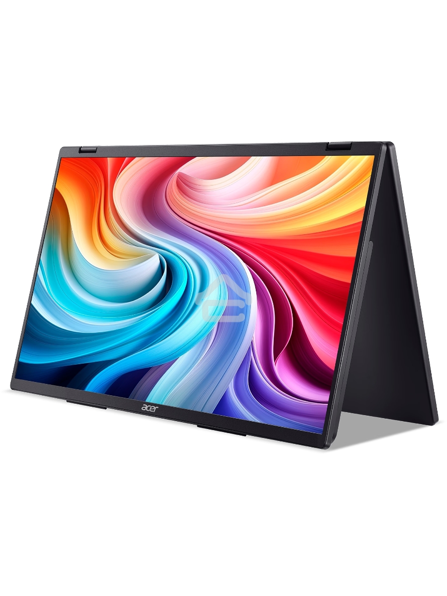 Монитор Acer PD193QEbmiuux 18,5'', Double Portable monitor, UltraThin Black, 16:9, IPS, 1920x1080, 4ms, 250cd, 100Hz, 1xHDMI + 2xType-C(15W) + SPK + Audio Out, Speakers 2Wx2, sync: FreeSync, Vesa:100x100