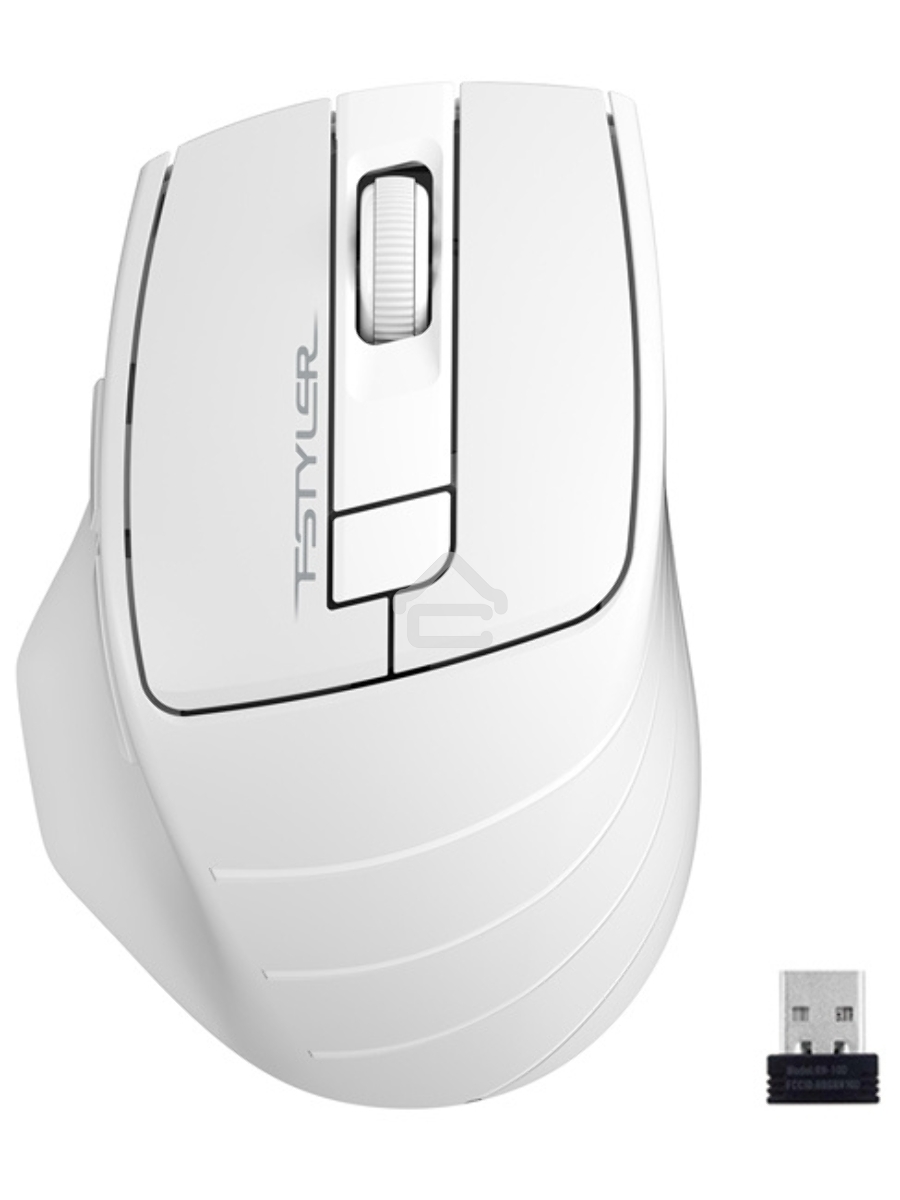 Мышь беспроводная A4Tech Fstyler FG30 белый/серый, 2000 dpi, радиоканал, USB, кнопки - 5