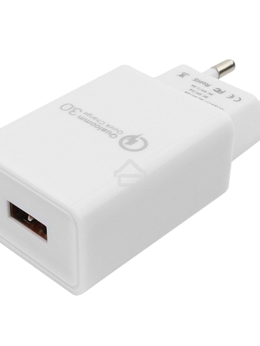 Адаптер питания Cablexpert MP3A-PC-16, QC 3.0, 100/220V - 1 USB порт 5/9/12V, белый