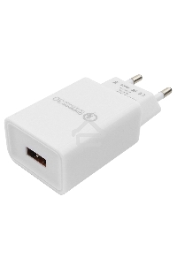 Адаптер питания Cablexpert MP3A-PC-16, QC 3.0, 100/220V - 1 USB порт 5/9/12V, белый