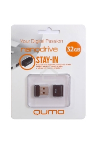 Флэш Диск USB 2.0 QUMO 32GB NANO QM32GUD-NANO-B Black