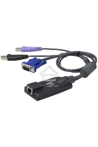 Модуль удлинителя, SVGA+KBD+MOUSE USB 2.0+AUDIO,  50 метр., для подкл. комплекта перключат. KN2124v/KN2140v/KN4124v/KN4140v, макс.разреш. 1600х1200, RJ45+HD-DB15+USB A-тип+2xMINI JACK, Female+4xMale, без Б.П.,(Virtual Media DDC2B) USB Virtual Media KVM Ad