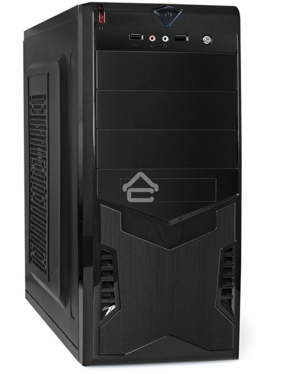 Компьютерный корпус Miditower Exegate CP-601 Black, ATX, <без БП>, 2*USB, Audio