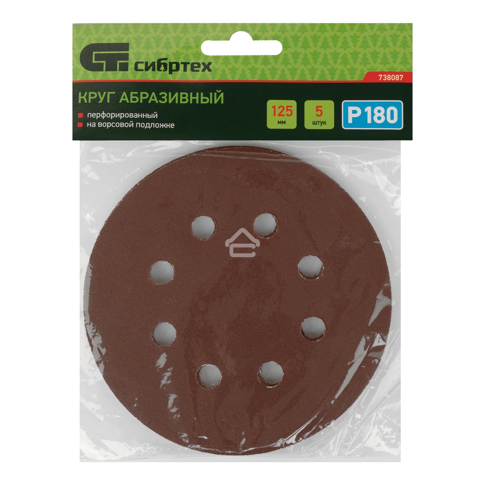 Круг абразивный Сибртех на ворсовой подложке под 