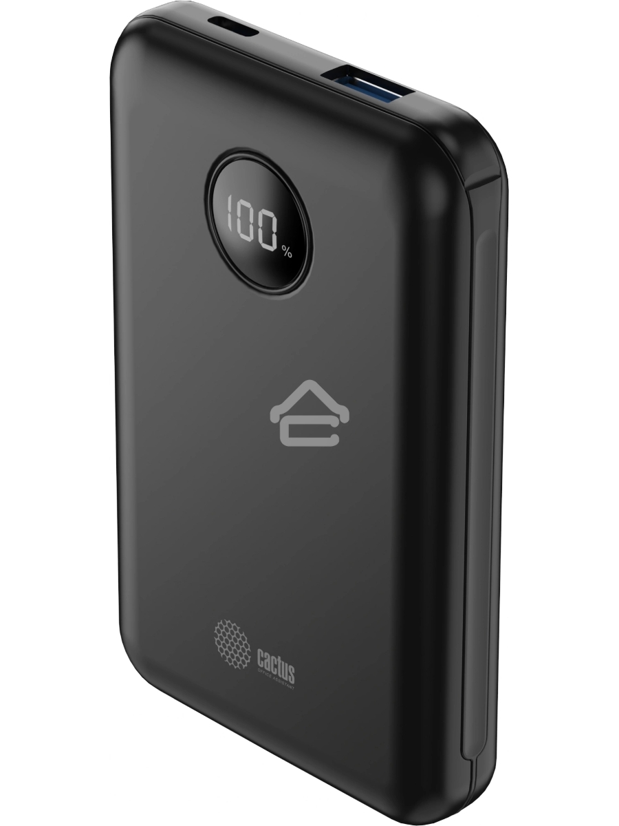 Мобильный аккумулятор Cactus CS-PBFSOA-10000 10000mAh 22.5W 4.5A USB-A/USB-C черный