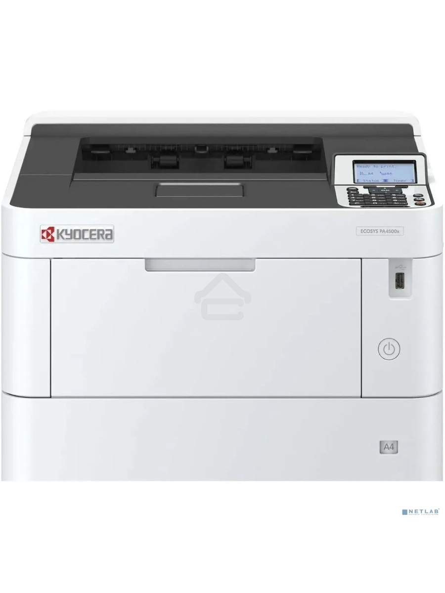 Принтер лазерный Kyocera Ecosys PA4500x (110C0Y3NL0), A4, ч/б, печ. до 45 стр/мин., 1200 x 1200 dpi, USB, RJ-45, Air Print, Mopria