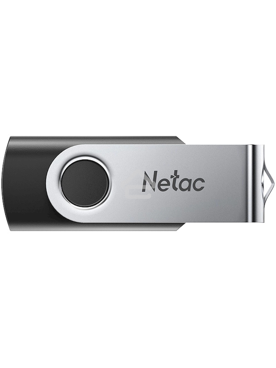 Флеш диск Netac U505 8Gb USB2.0, черный и серебристый NT03U505N-008G-20BK