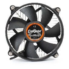 Кулер для процессора ExeGate EK-11508.PWM серебристый/черный, 90 мм, алюминий, 2600 об/мин, 23.5 дБ, 4 pin, 75 Вт, 60 мм