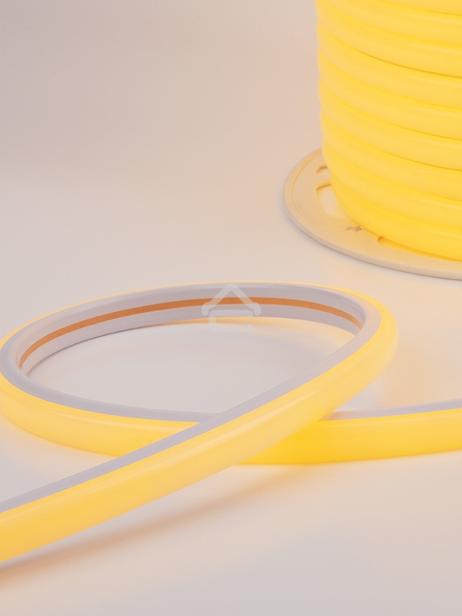 Гибкий неон LED SMD, форма – D, 16х16 мм, желтый, 120 LED/м, бухта 50 м