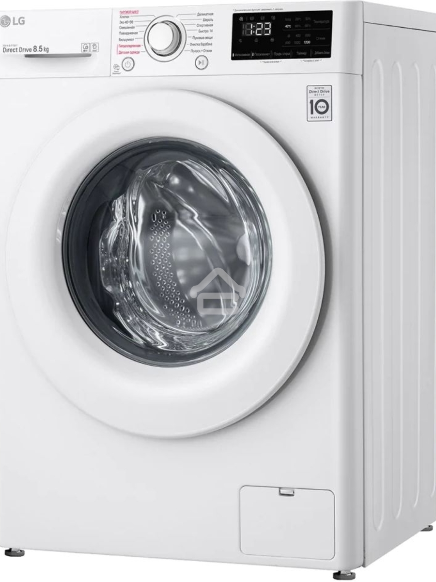 Стиральная машина LG F2V3GS3W белый, загрузка фронтальная 8,5 кг, 1200 об/мин., класс: А