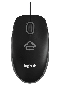 Мышь проводная Logitech B100 черный, 1000 dpi, USB, кнопки - 3