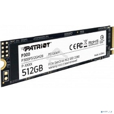 Накопитель SSD Patriot P300, 512Gb, PCIe 3.0 x4, M.2 2280, NVMe, R/W 1700/1200