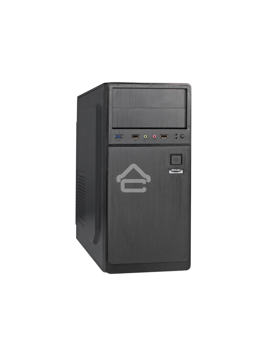 Корпус Miditower ExeGate XP-402U Black, ATX, <XP600, Black,120mm>, 2*USB+1*USB3.0, Audio
