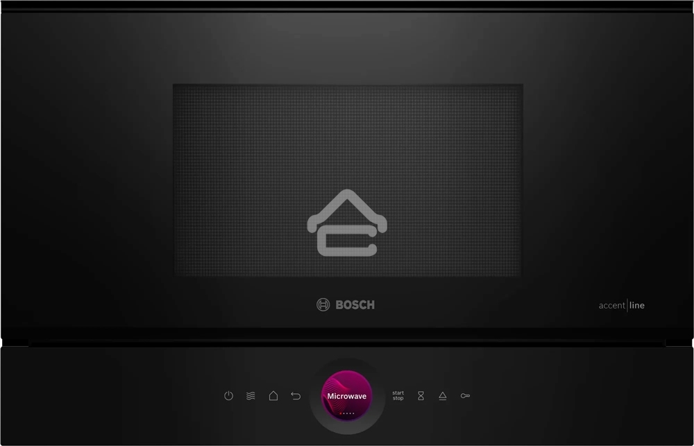 Микроволновая печь встраиваемая Bosch BFR9221B1 черный, 21 л, 900 Вт, переключатели - поворотный механизм/сенсор