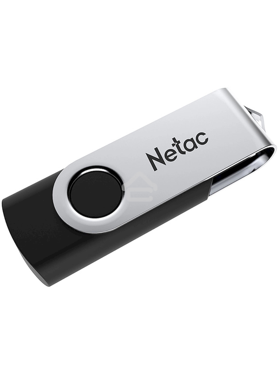 Флеш диск Netac U505 8Gb USB2.0, черный и серебристый NT03U505N-008G-20BK
