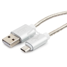Кабель USB2.0 Cablexpert CC-G-mUSB02S-0.5M, AM/microB, серия Gold, длина 0.5м, серебро, блистер