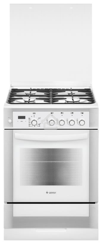 Плита газовая Gefest ПГ 6300-03 0040 белый, конфорок 4 шт, духовка 52 л, 60 см x 85 см x 60 см