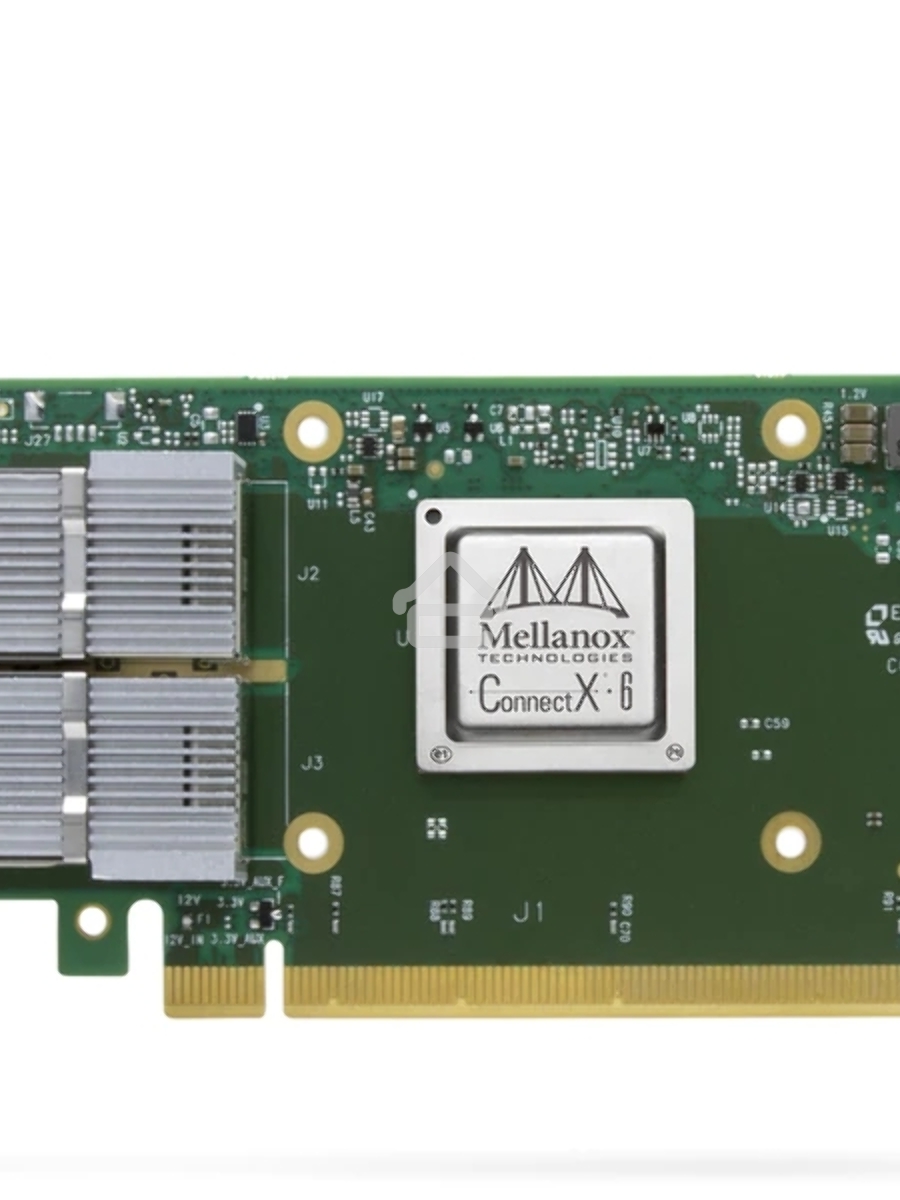 Адаптер Infiniband ConnectX®-6 VPI adapter card, HDR IB (200Gb/s) and 200GbE, dual-port QSFP56, PCIe4.0 x16, tall bracket