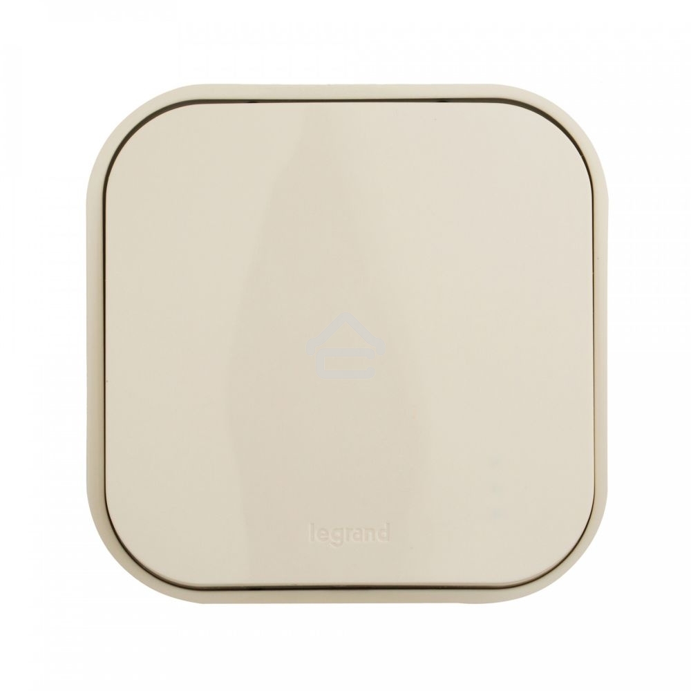 Выключатель 10A 1-клав., сл. кость Quteo