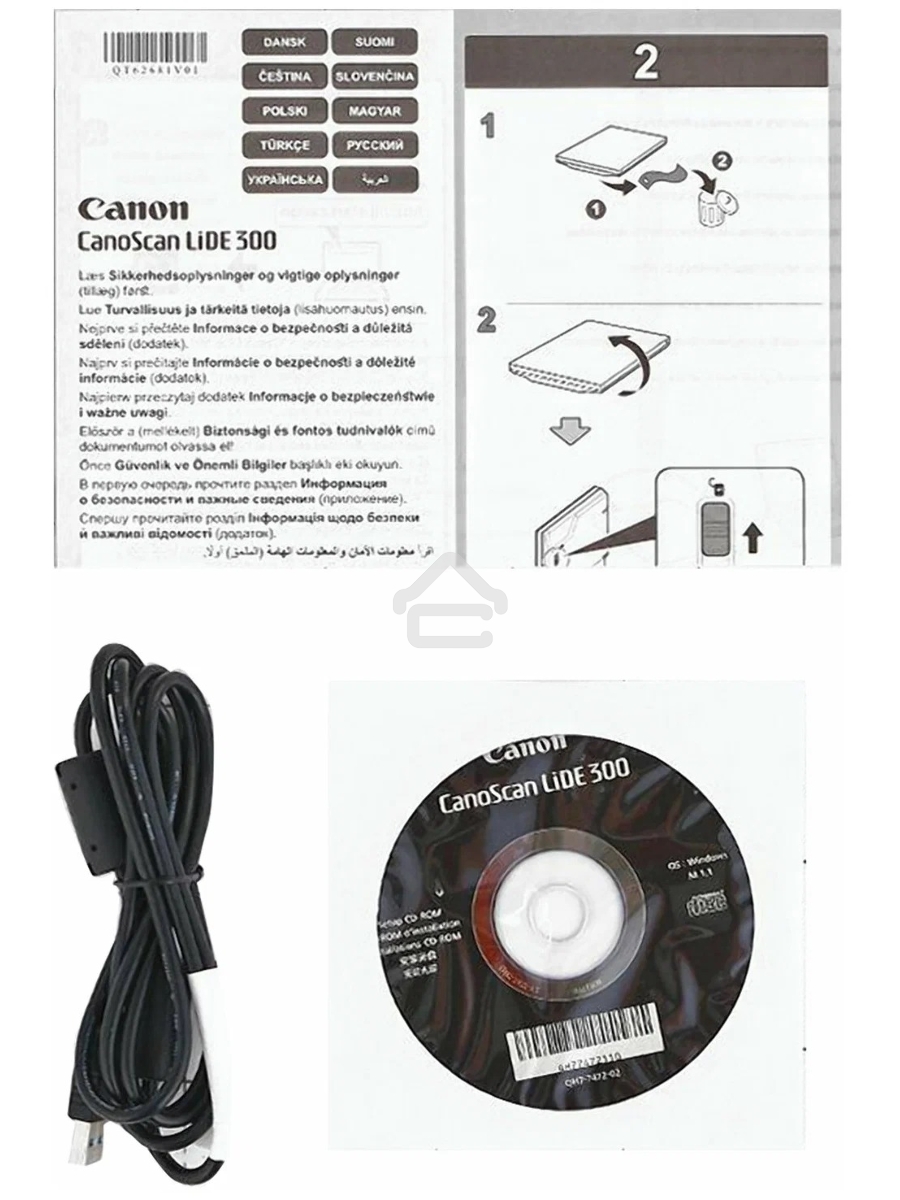 Планшетный сканер Canon CanoScan LiDE 300 (Hi-Speed USB 2.0, A4 / Letter (216 x 297 мм), 2400 x 4800 точек на дюйм)
