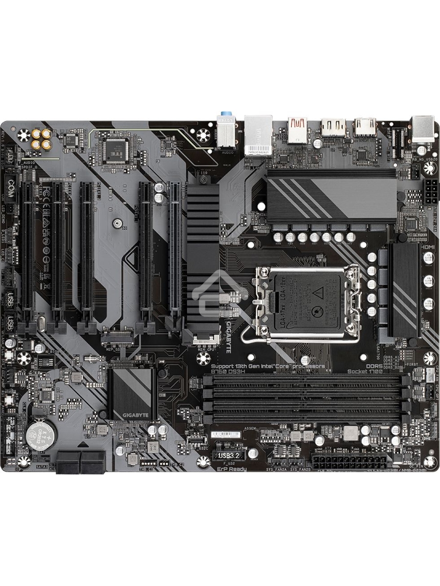 Материнская плата Gigabyte B760 DS3H, LGA 1700, Intel B760, 4xDDR5, 4xSATA, 2xM.2, 1xPCIe 4.0 x16, 4xPCIe 3.0 x1, 1xHDMI, 1xDP, 1x 1Gb LAN, 1xUSB 3.2 Gen 2, 1xUSB 3.2 Gen 2x2, 4xUSB 2.0, 3x3.5 мм, 7.1, ATX