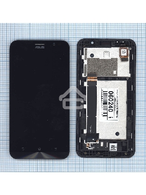 Дисплей для Asus ZenFone Go ZB551KL черный с рамкой