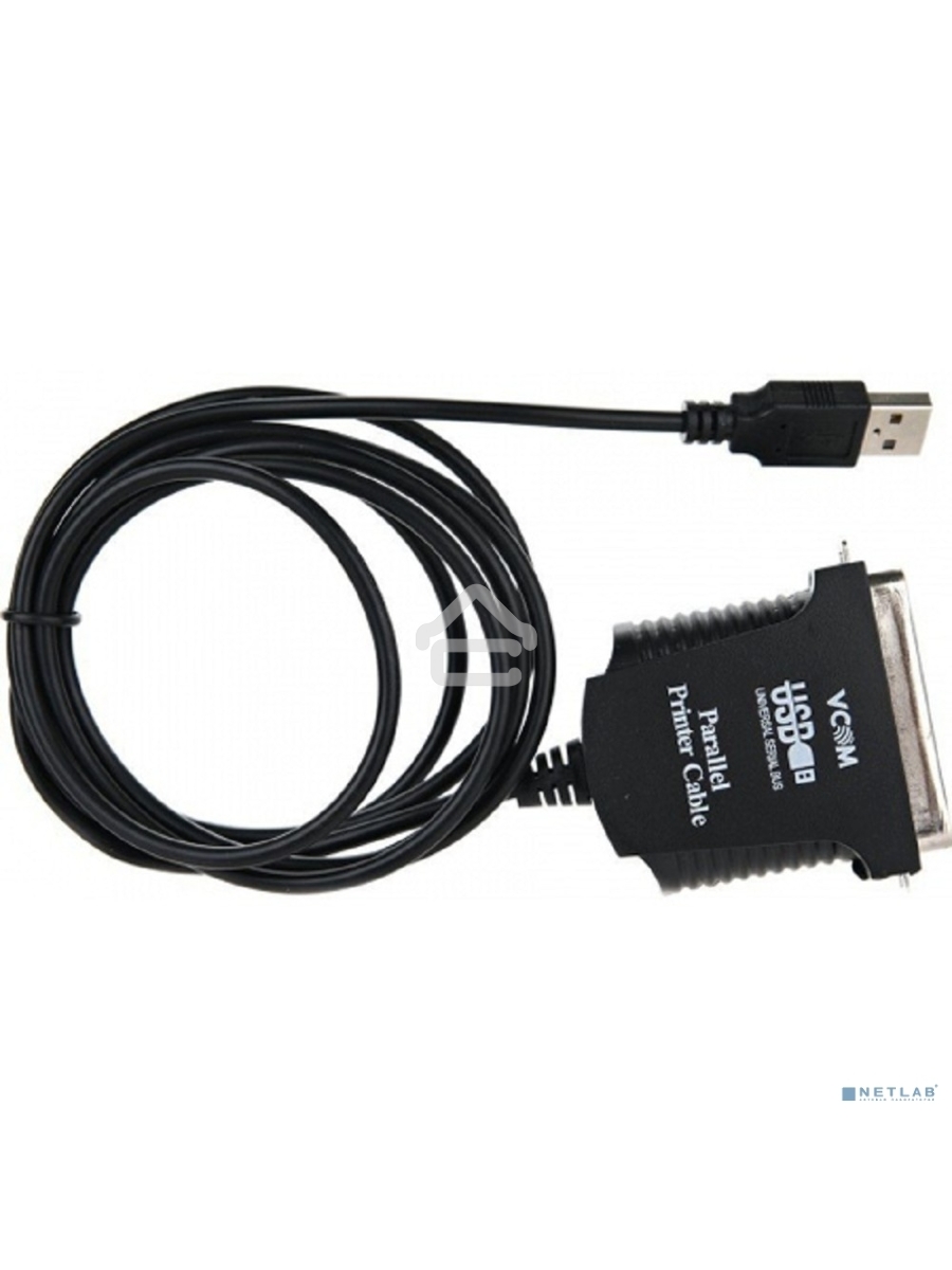 Кабель AM/LPT 1.8м VCOM Кабель-адаптер USB -> LPT (прямое подключение к LPT порту принтера), VUS7052