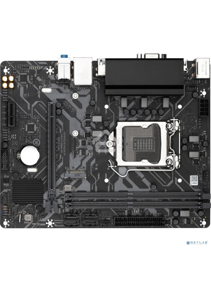 Материнская плата Maxsun Challenger B760M-F, LGA 1700, Intel B760, 2xDDR4, 3xSATA III, 2xM.2, 1xPCIe 4.0 x16, 1xHDMI, 1xVGA, 1xRJ-45 1Gb LAN, 2xUSB 3.2 Gen 1, 4xUSB 2.0, 3x3.5 мм, 5.1, mATX