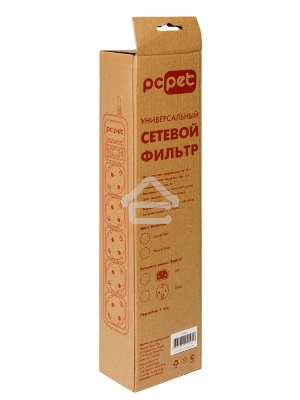Сетевой фильтр PC Pet AP01006-E-GR 1.8м (5 розеток) серый