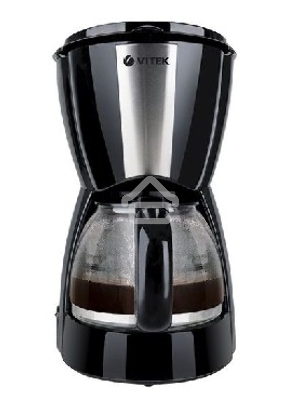 Кофеварка капельная Vitek VT-1503 черный, исп. кофе - молотый, 1.2 л, 900 Вт.