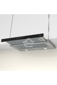 Встраиваемая вытяжка Gorenje TH64E3SGB, ширина 60 см, сенсорное управление, отвод и рециркуляция, 350 м3/ч, черный цвет