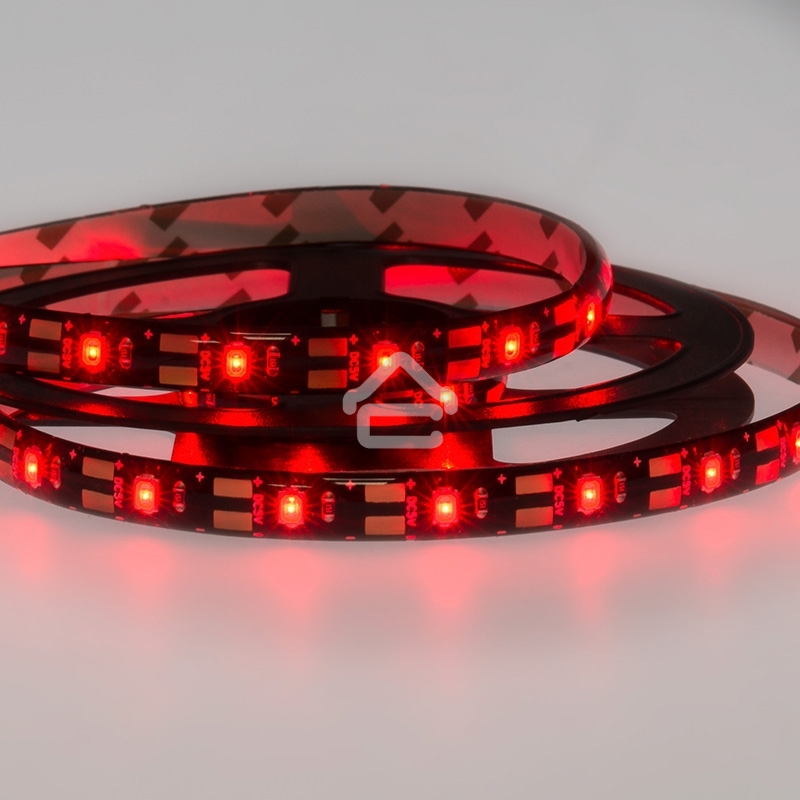 Лента светодиодная с USB коннектором 5 В, 8 мм, IP65, SMD 2835, 60 LED/m, цвет свечения красный