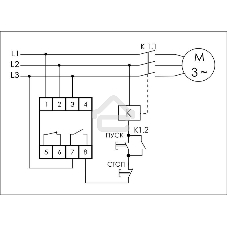 Реле контроля фаз для сетей с изолированной нейтралью CKF-11 (монтаж на DIN-рейке 35мм; регулировка задержки отключения; контроль чередования фаз; 3х400В 8А 1Z 1R IP20)(аналог ЕЛ-11Е) F&F EA04.004.003