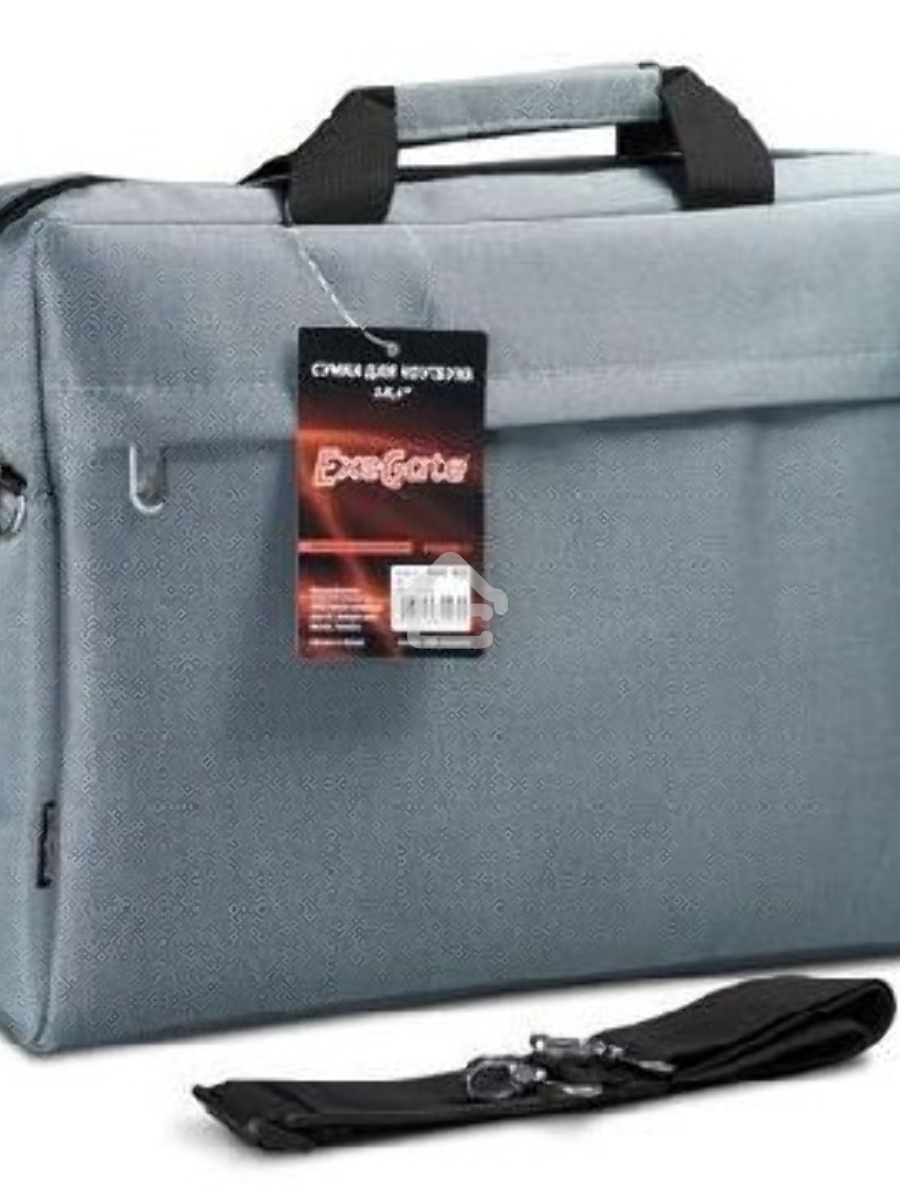 Сумка ExeGate EX205136RUS Start S15 Grey, серая, полиэстер, для ноутбуков до 15.6