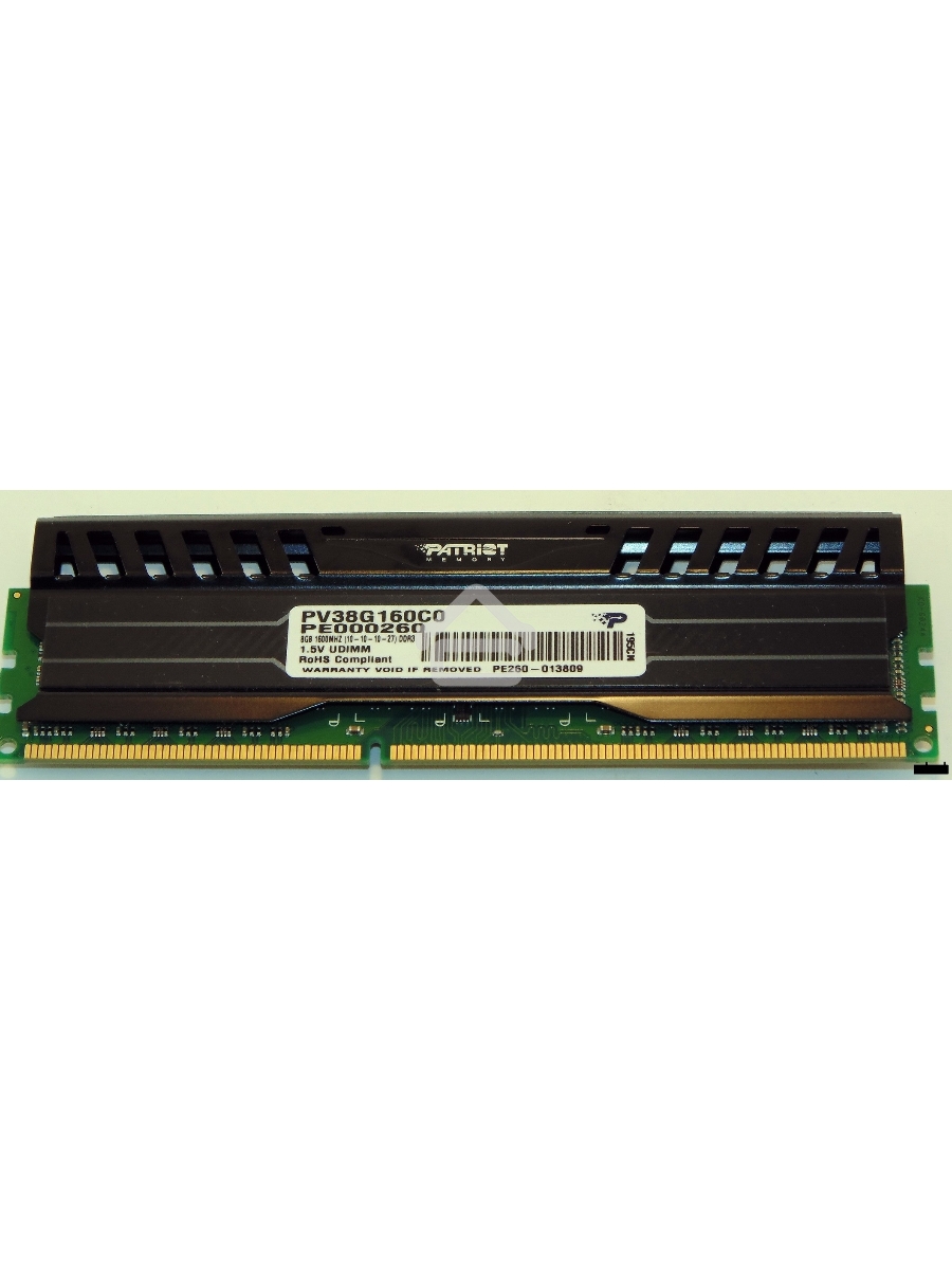 Оперативная память Patriot Viper 3, DDR3, 8GB (1x8 GB), 1600 MHz, CL10, DIMM, радиатор, черный